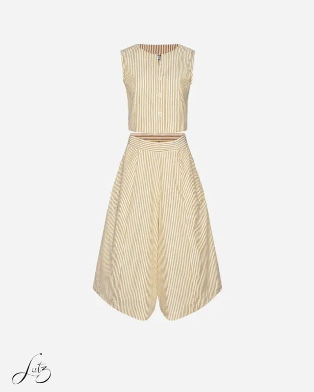 Set Đồ Nữ Kẻ Sọc Thanh Lịch