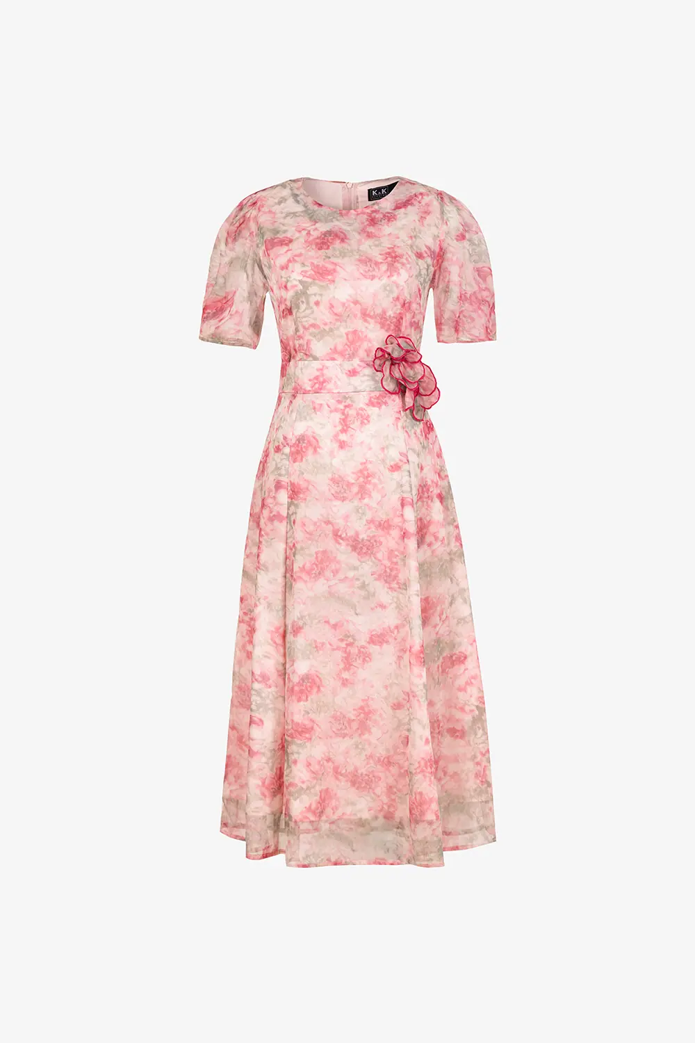 Đầm Xoè Hoa Hồng Đính Hoa Thủ Công