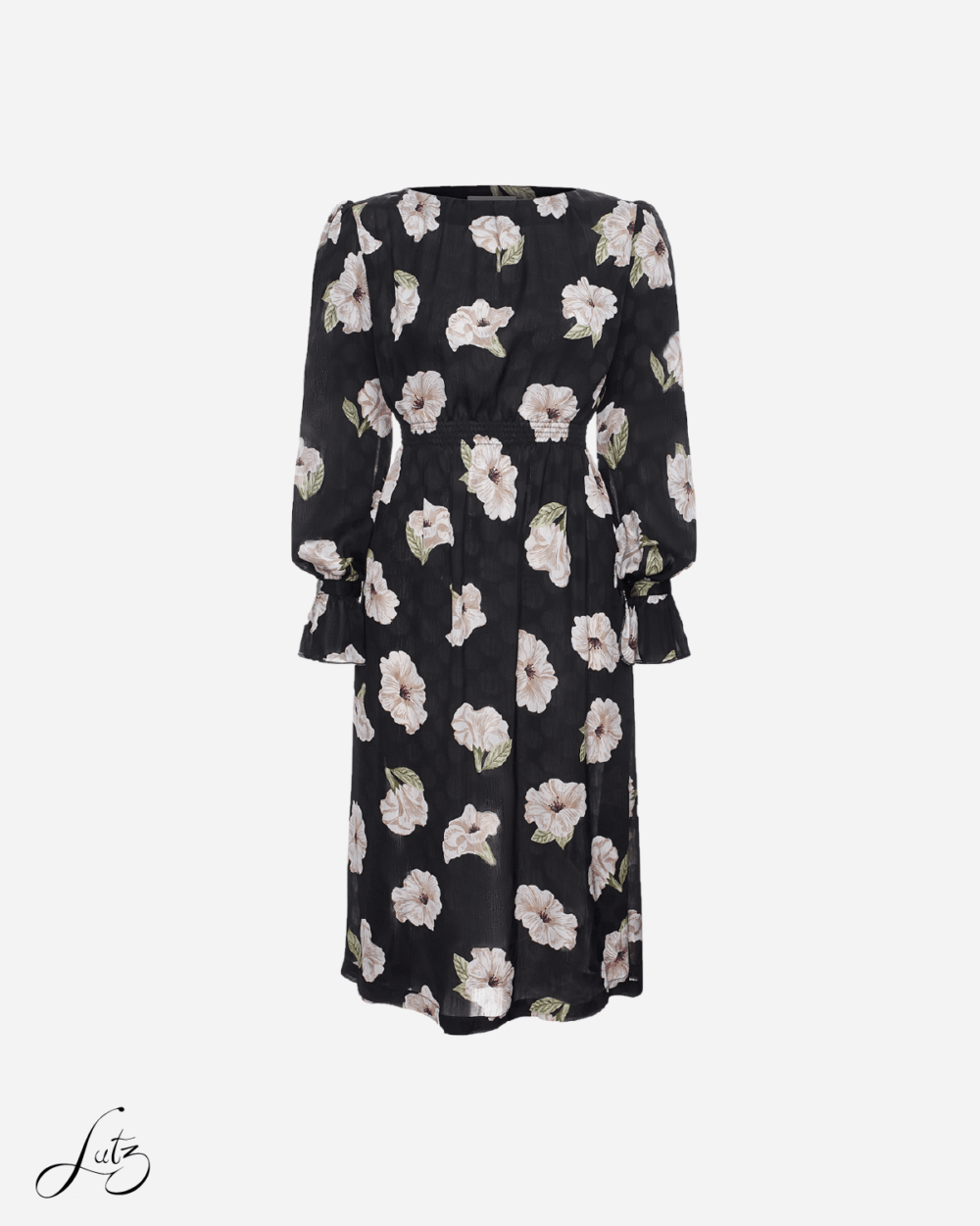 Đầm Voan Nữ Floral Tay Dài