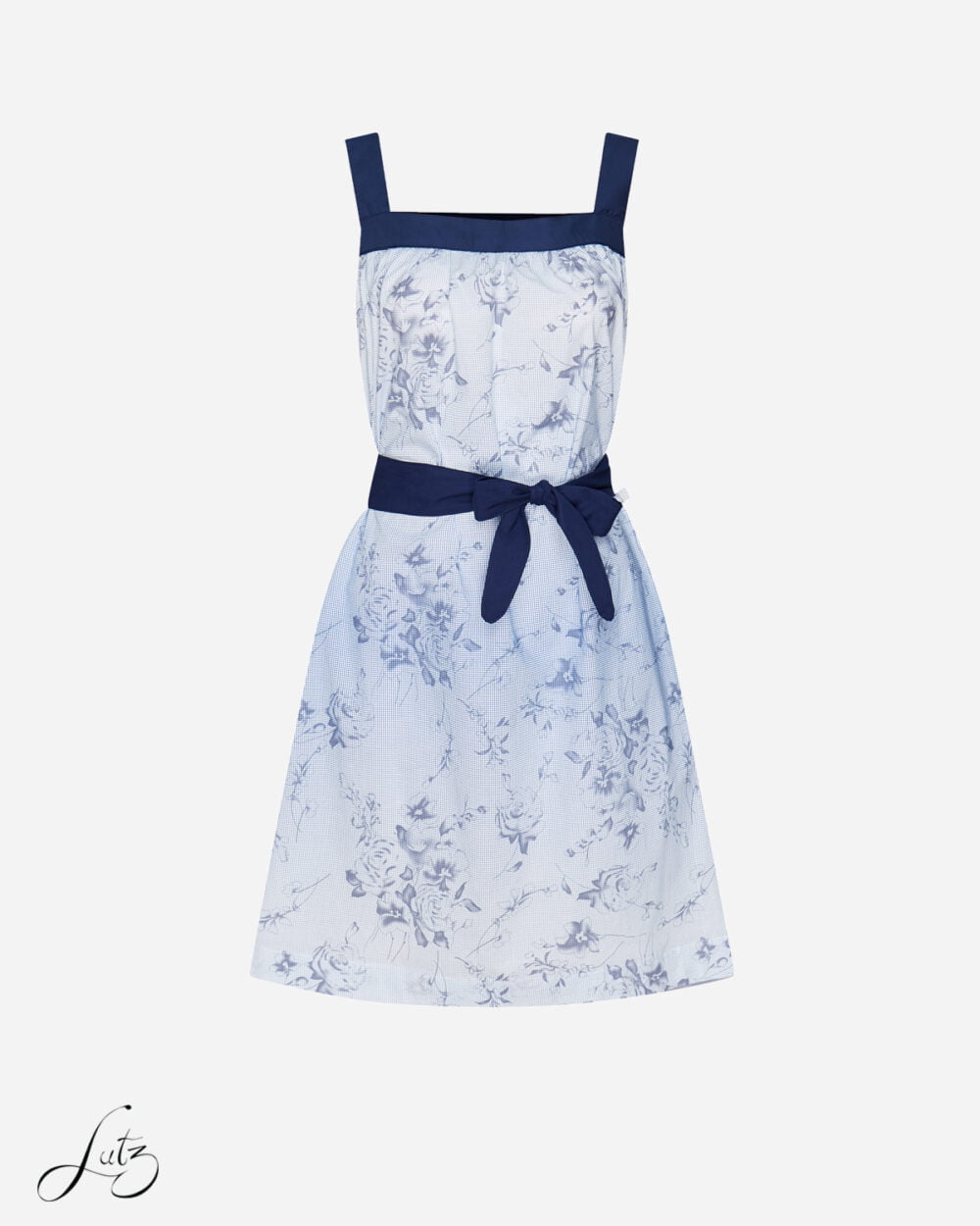 Đầm Hai Dây Floral Thắt Nơ