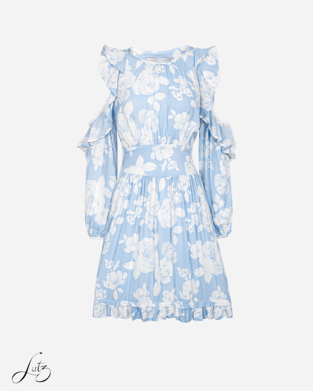 Đầm Midi Floral Lỡ Vai